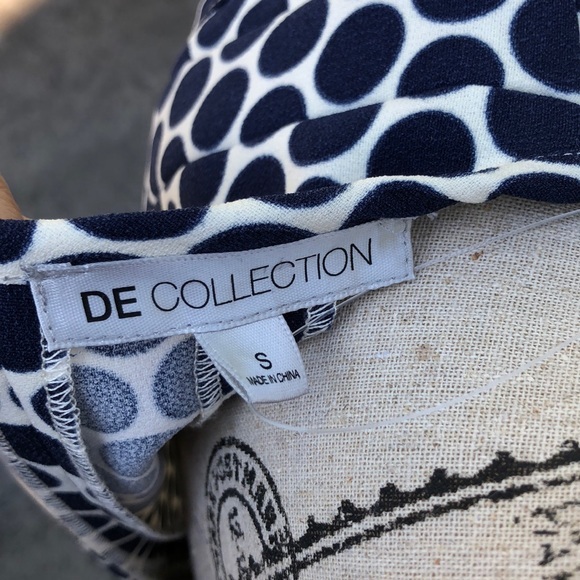 NWT It Seams So Navy Dot Dress Size S - Picture 4 of 8